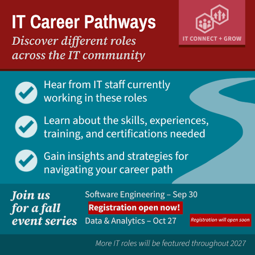Graphic for IT Career Pathways: Explore Roles in Software Engineering event