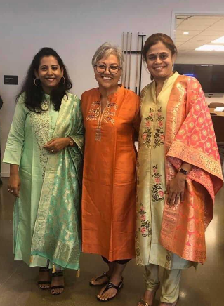 Maria and colleagues celebrating Diwali